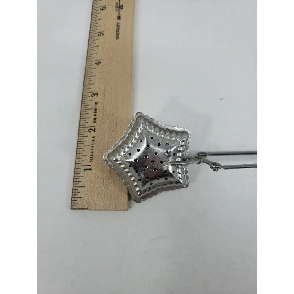 Vintage Star Shaped Metal Tea Infuser Tongs Loose Leaf Tea Steeper Strainer MCM